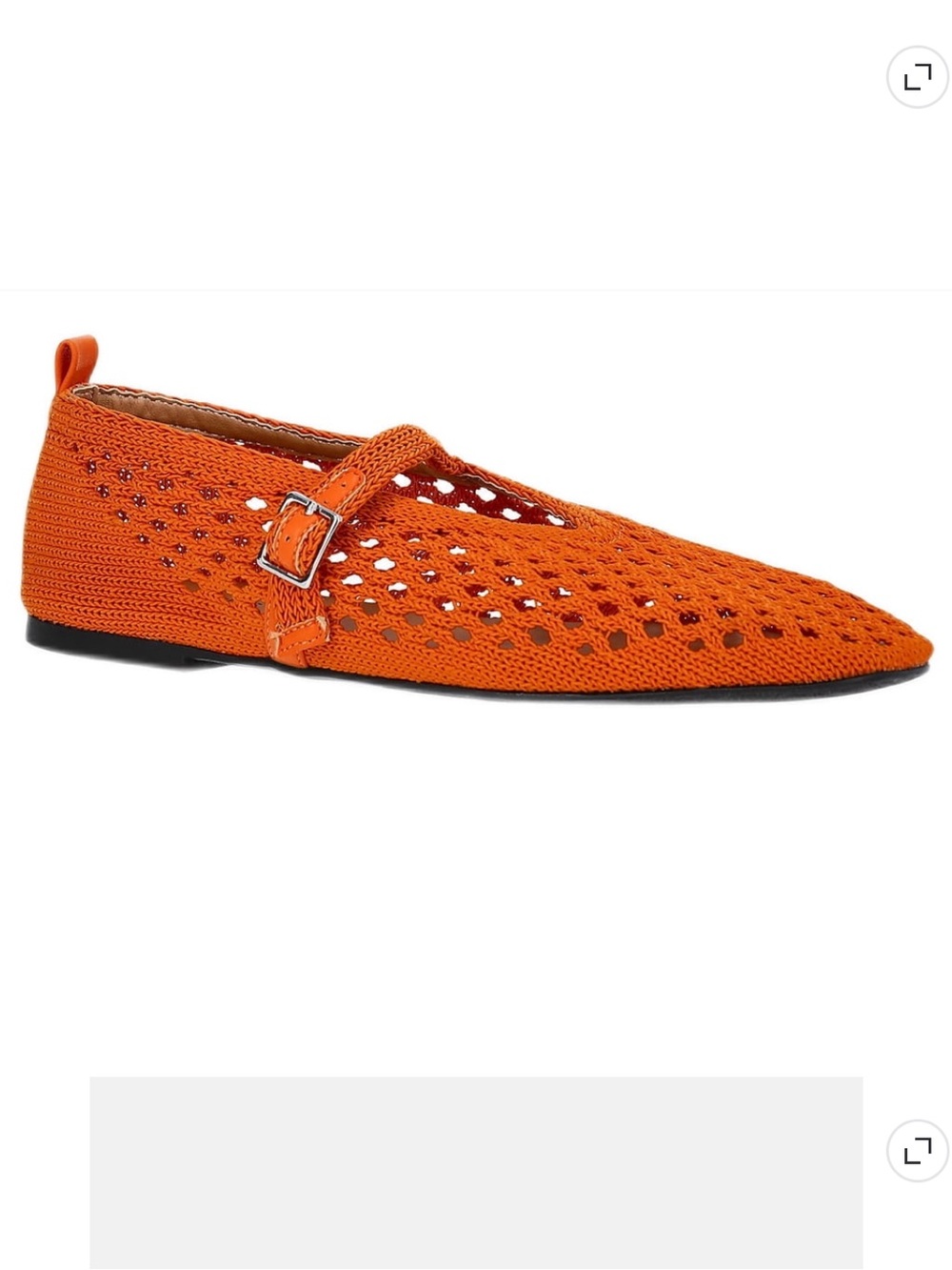 No Boundaries Orange Knit Mary Jane Flats